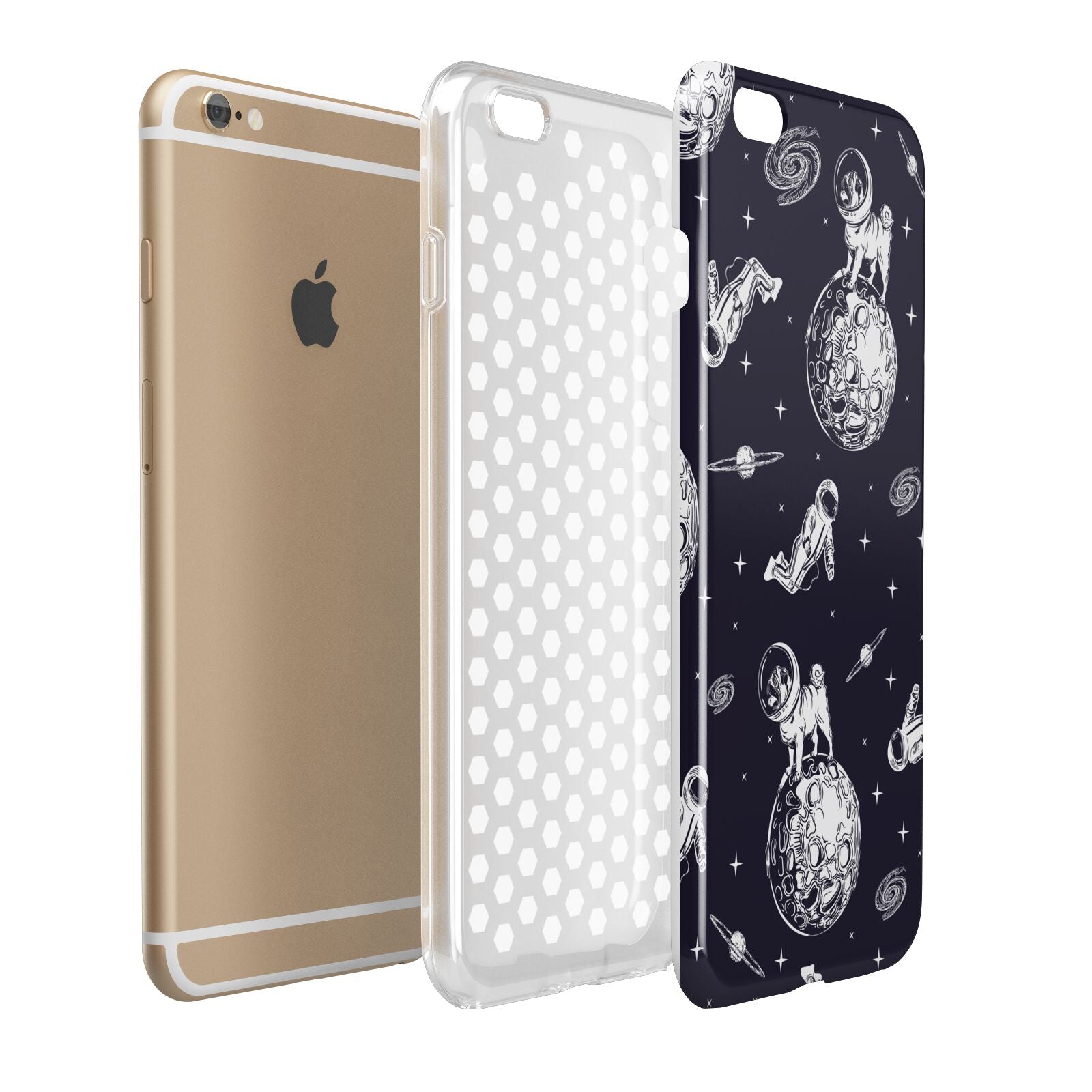 Pug in Space Apple iPhone 6 Plus 3D Tough Case Expand Detail Image