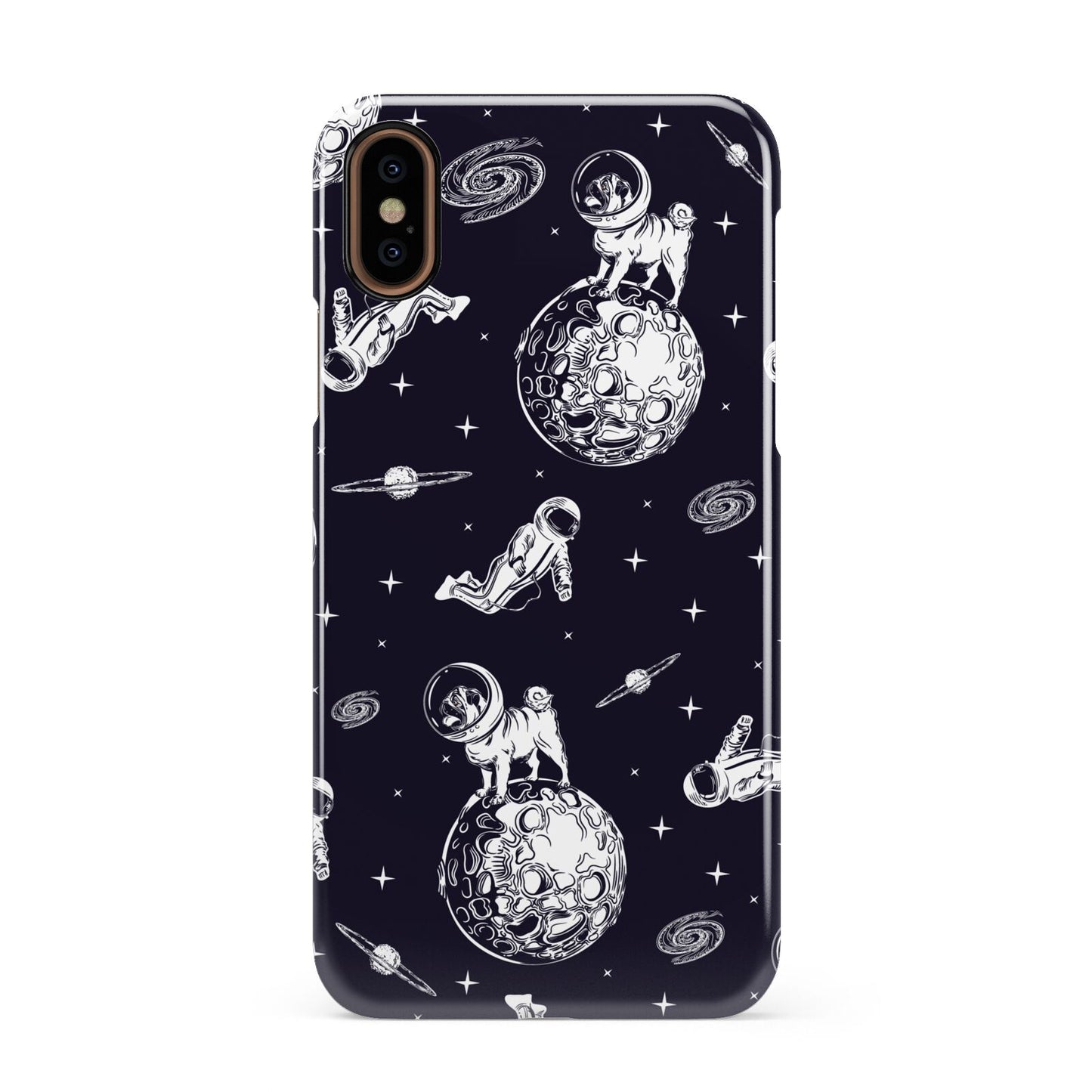 Pug in Space Apple iPhone XS 3D Snap Case