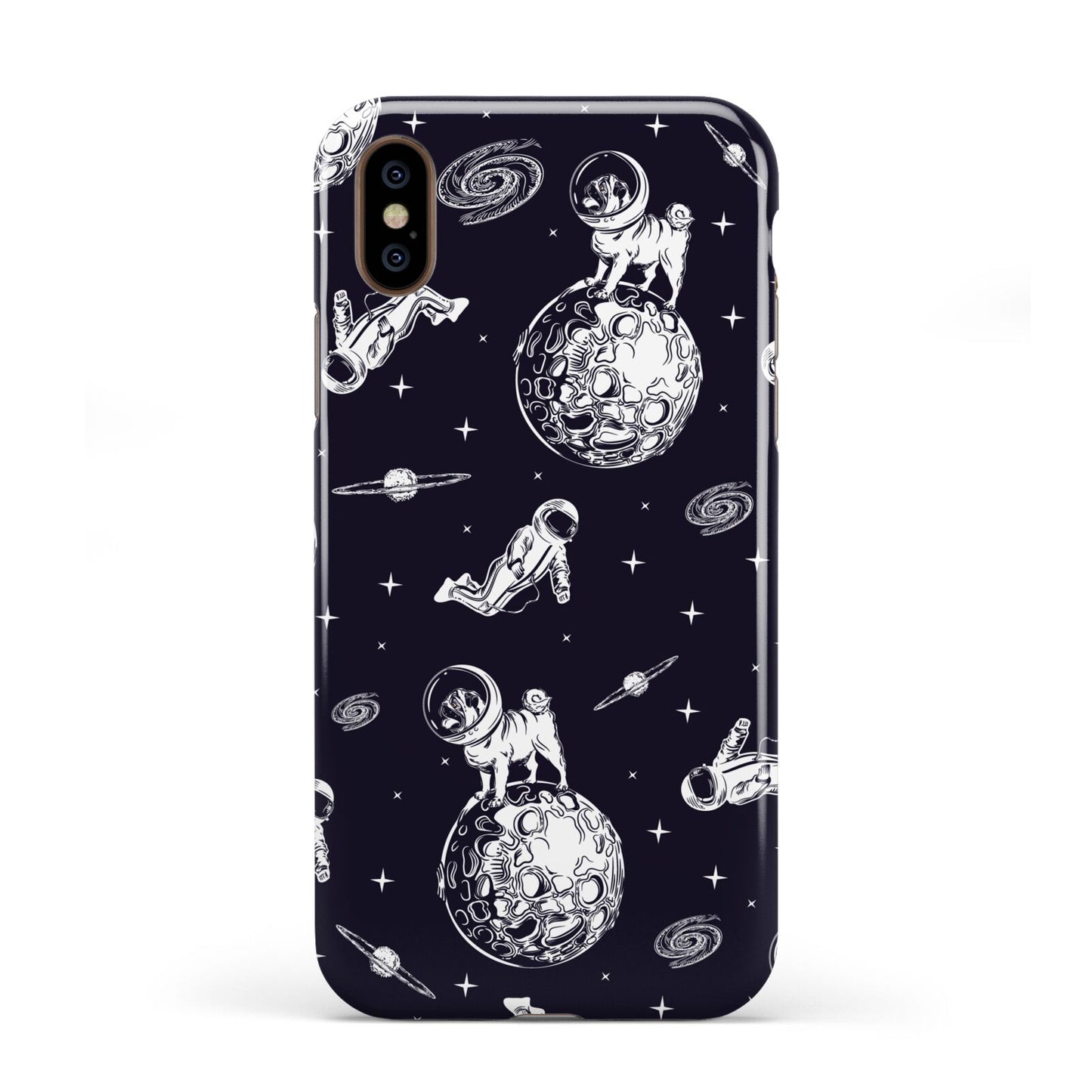 Pug in Space Apple iPhone XS 3D Tough