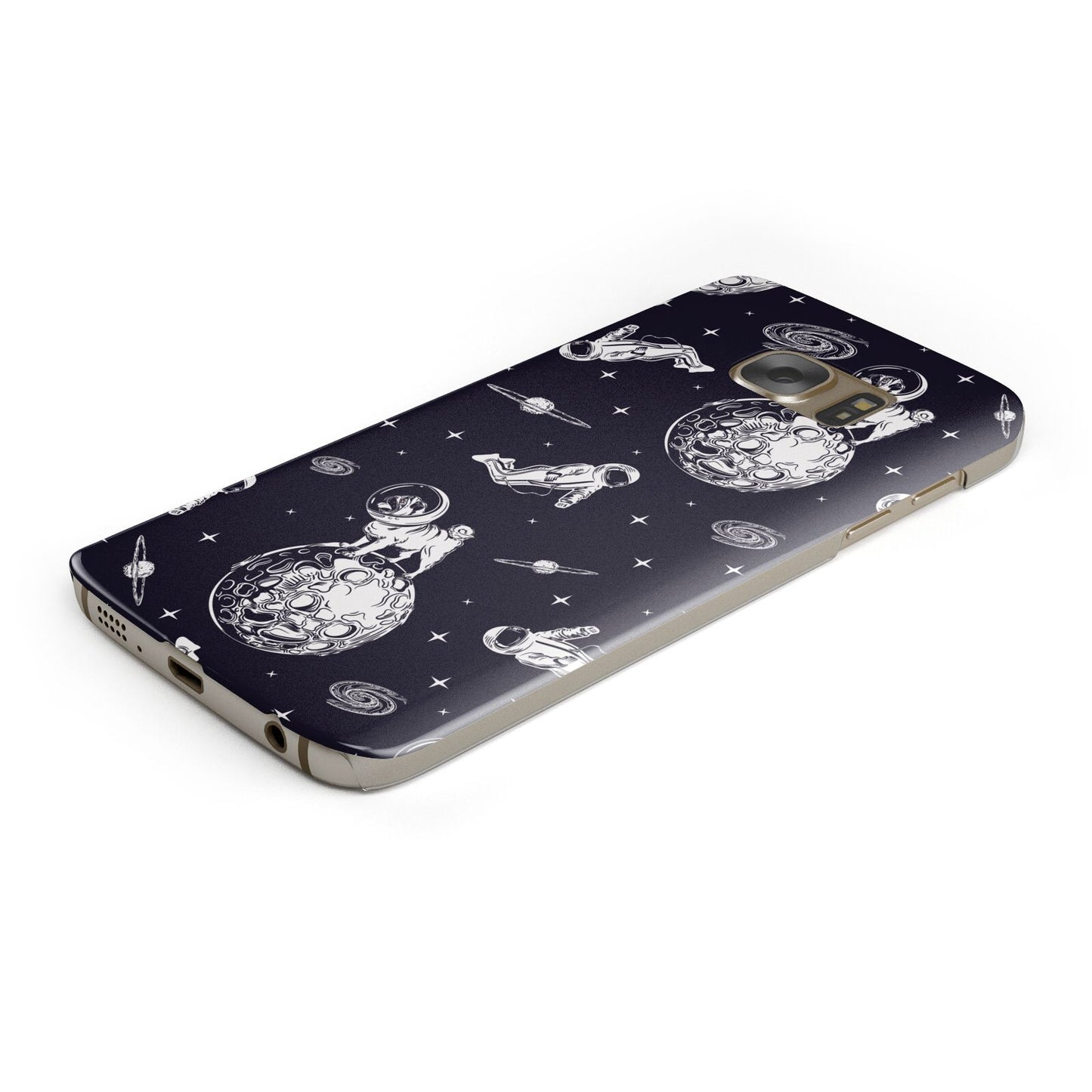 Pug in Space Protective Samsung Galaxy Case Angled Image