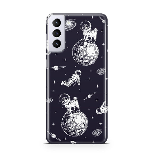 Pug in Space Samsung S21 Plus Phone Case