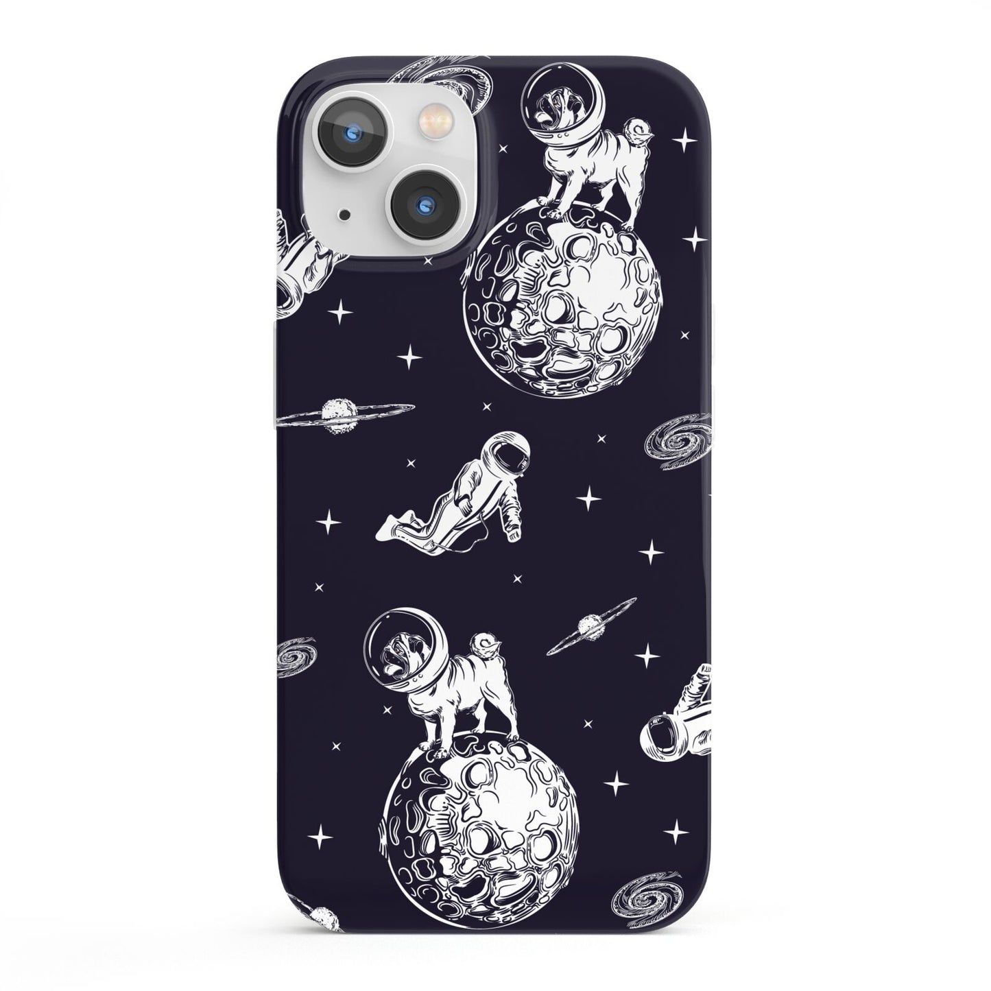 Pug in Space iPhone 13 Full Wrap 3D Snap Case