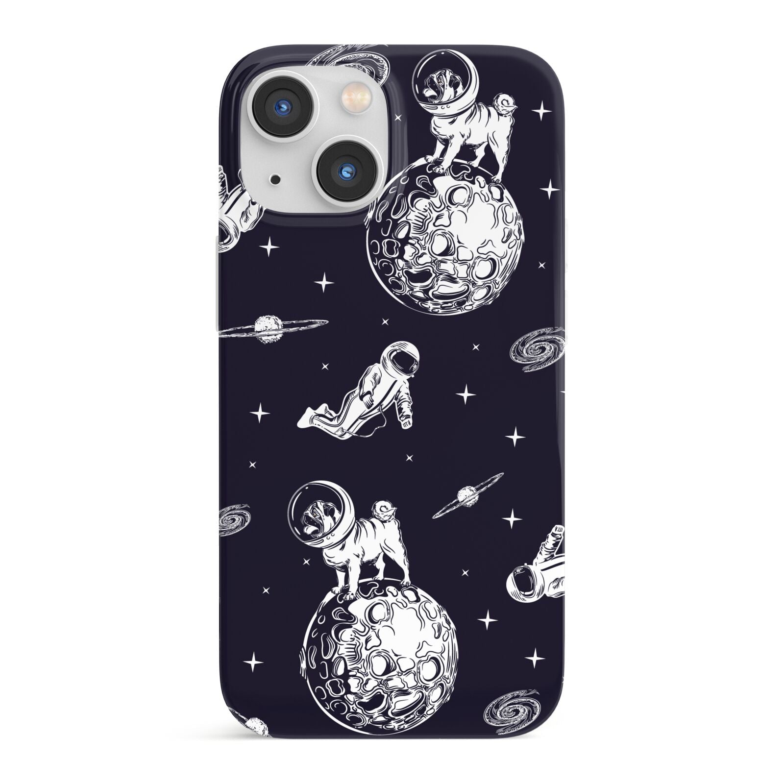 Pug in Space iPhone 13 Mini Full Wrap 3D Snap Case