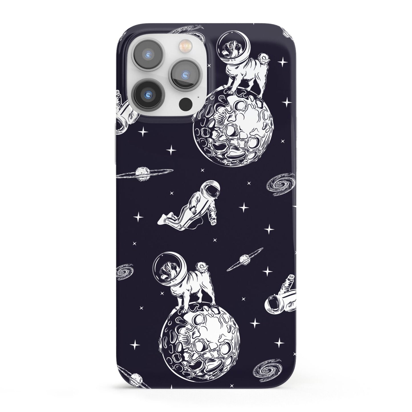 Pug in Space iPhone 13 Pro Max Full Wrap 3D Snap Case