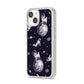Pug in Space iPhone 14 Clear Tough Case Starlight Angled Image