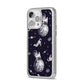 Pug in Space iPhone 14 Pro Max Glitter Tough Case Silver Angled Image