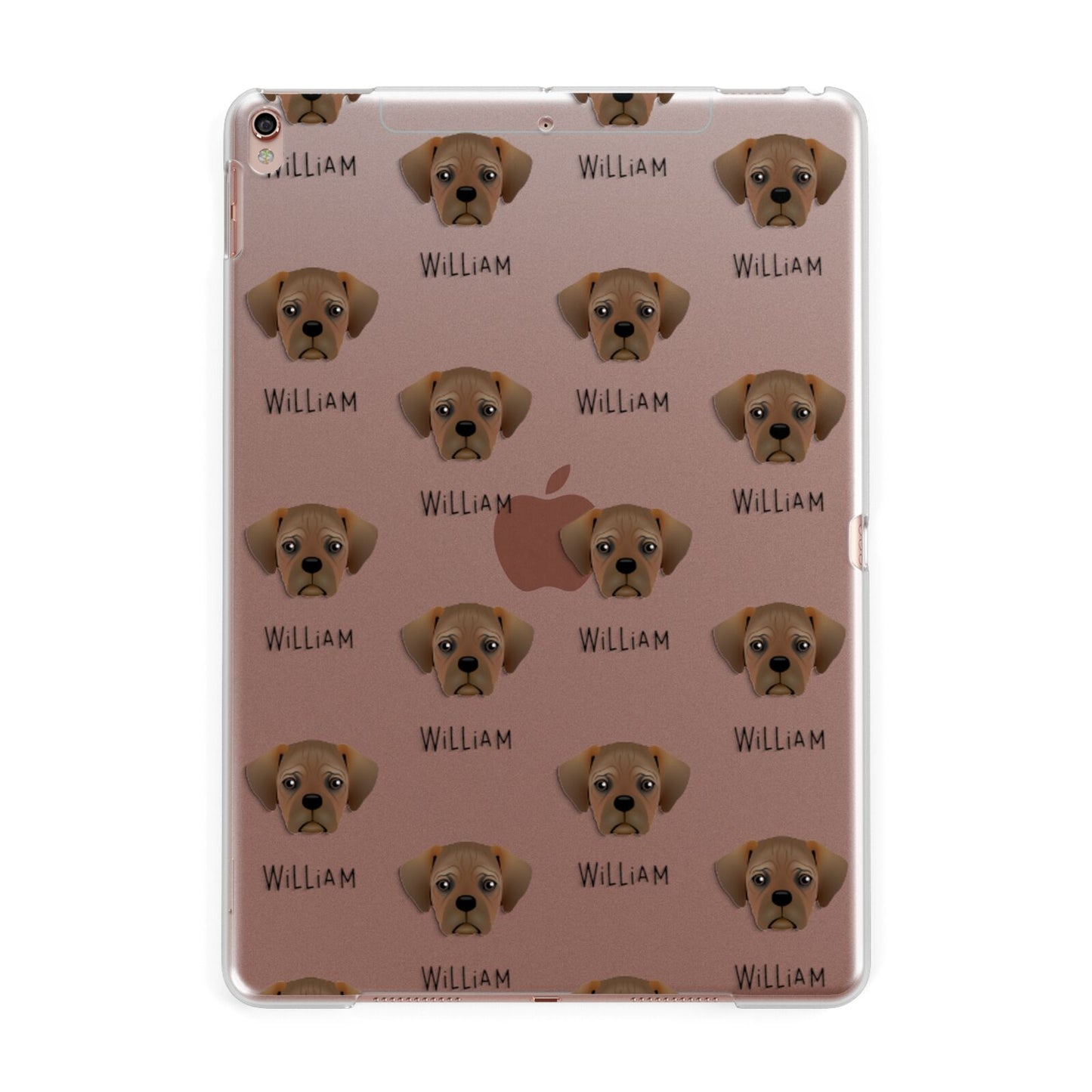 Pugalier Icon with Name Apple iPad Rose Gold Case