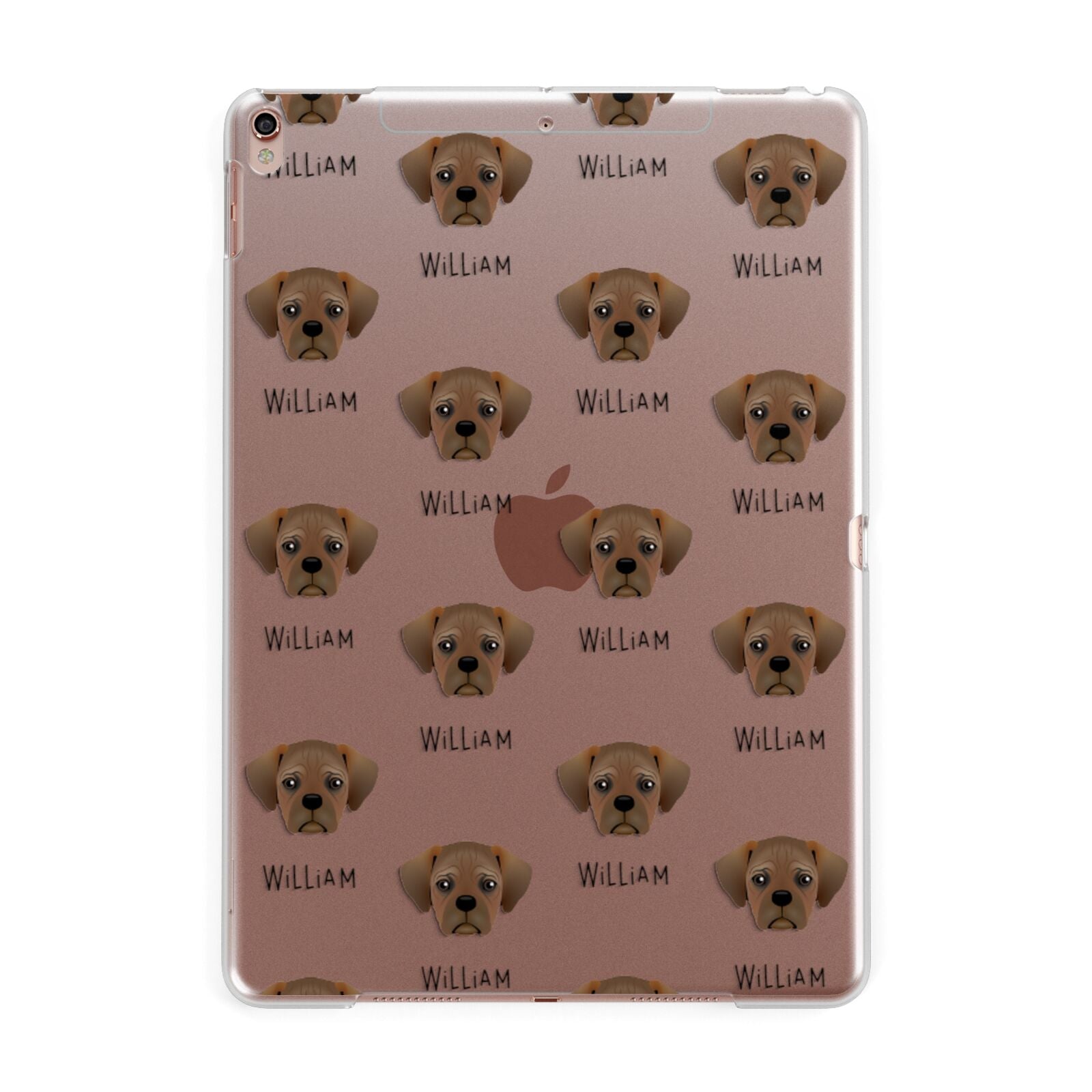 Pugalier Icon with Name Apple iPad Rose Gold Case