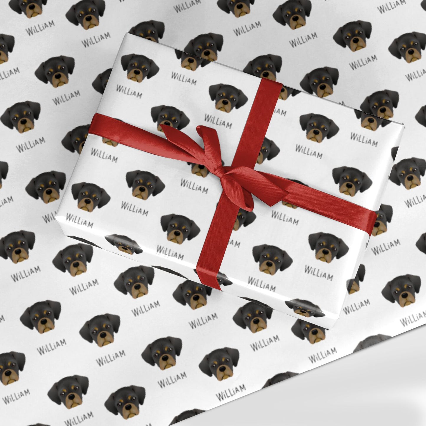 Pugalier Icon with Name Custom Wrapping Paper