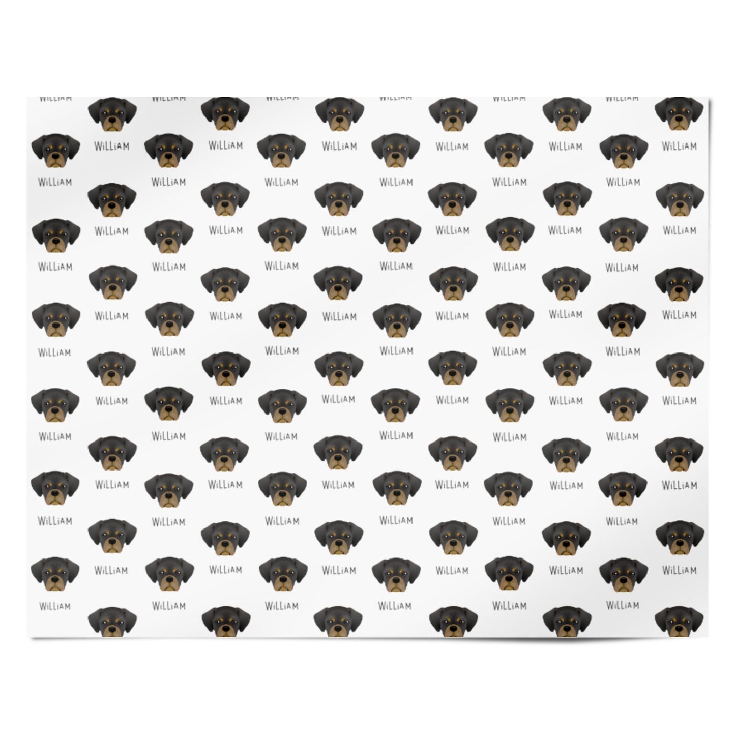 Pugalier Icon with Name Personalised Wrapping Paper Alternative
