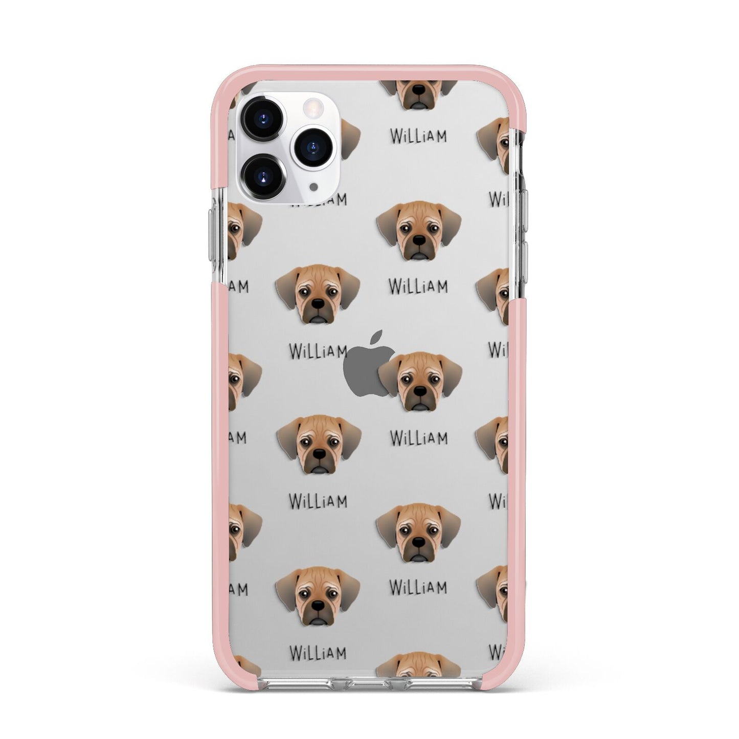 Pugalier Icon with Name iPhone 11 Pro Max Impact Pink Edge Case