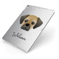 Pugalier Personalised Apple iPad Case on Silver iPad Side View