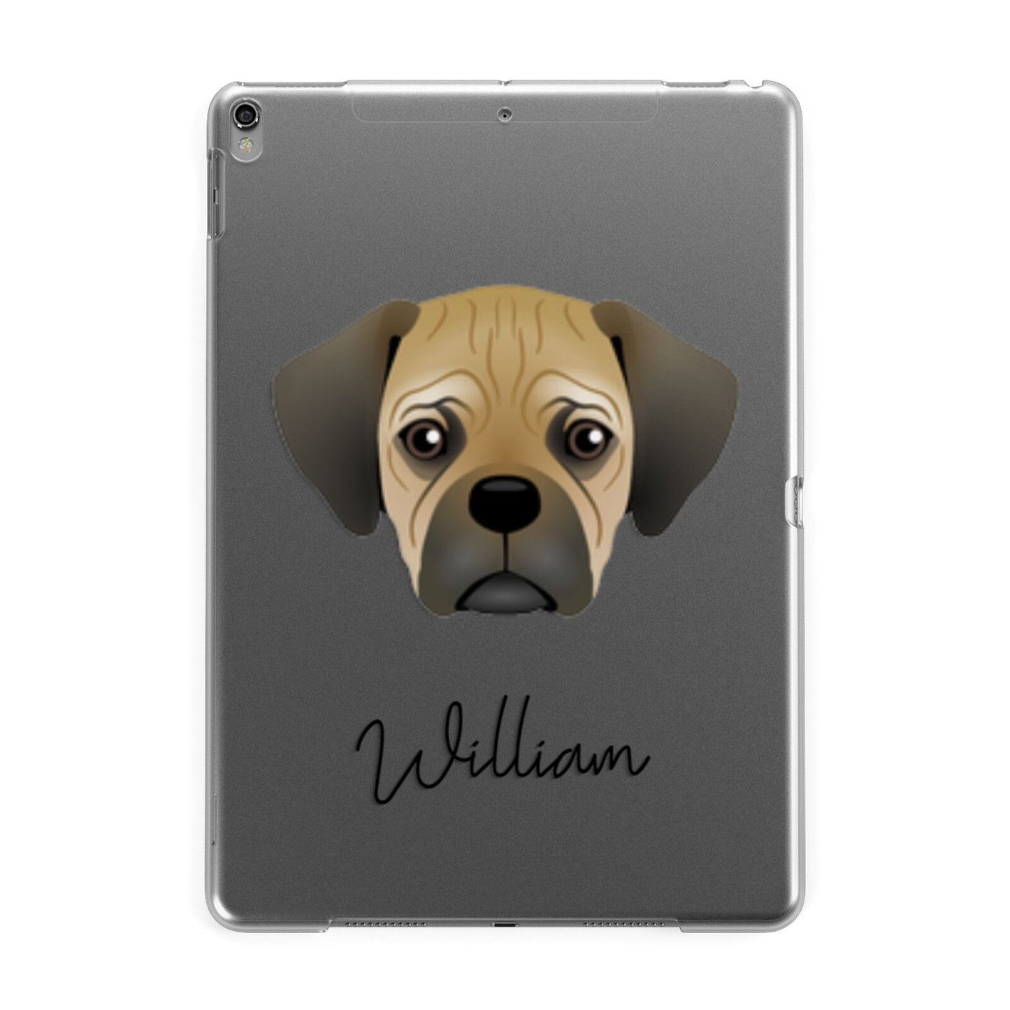 Pugalier Personalised Apple iPad Grey Case