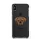 Pugalier Personalised Apple iPhone Xs Max Impact Case Black Edge on Black Phone