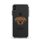 Pugalier Personalised Apple iPhone Xs Max Impact Case White Edge on Black Phone