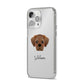 Pugalier Personalised iPhone 14 Pro Max Clear Tough Case Silver Angled Image
