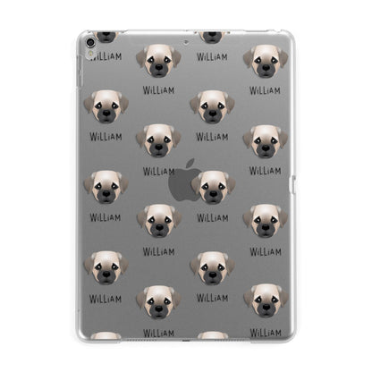 Pugapoo Icon with Name Apple iPad Silver Case