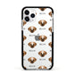 Pugapoo Icon with Name Apple iPhone 11 Pro in Silver with Black Impact Case