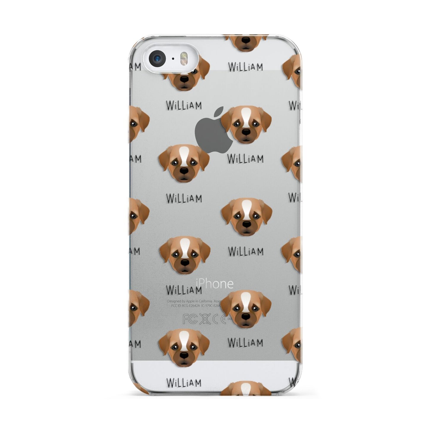 Pugapoo Icon with Name Apple iPhone 5 Case