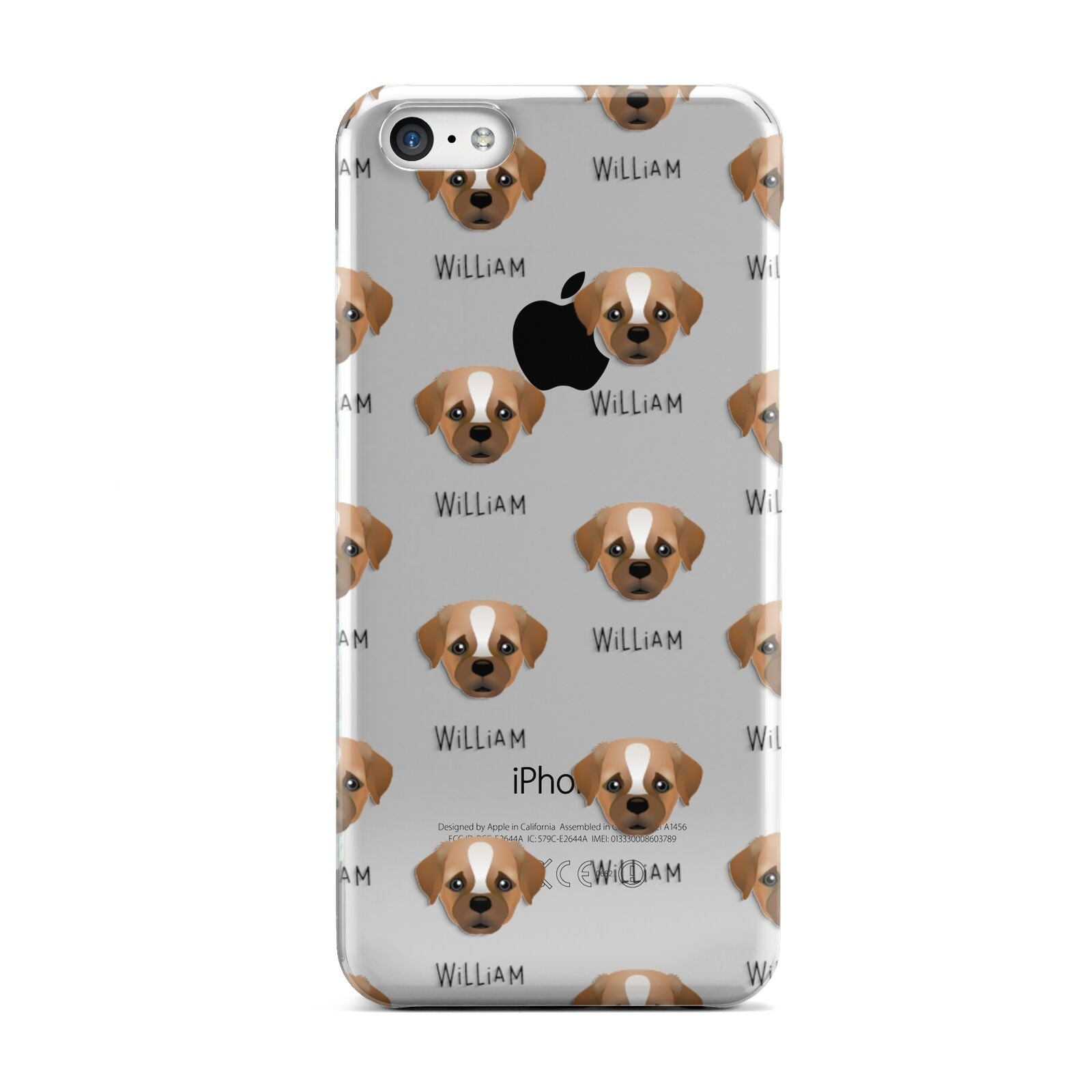 Pugapoo Icon with Name Apple iPhone 5c Case