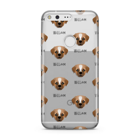 Pugapoo Icon with Name Google Pixel Case