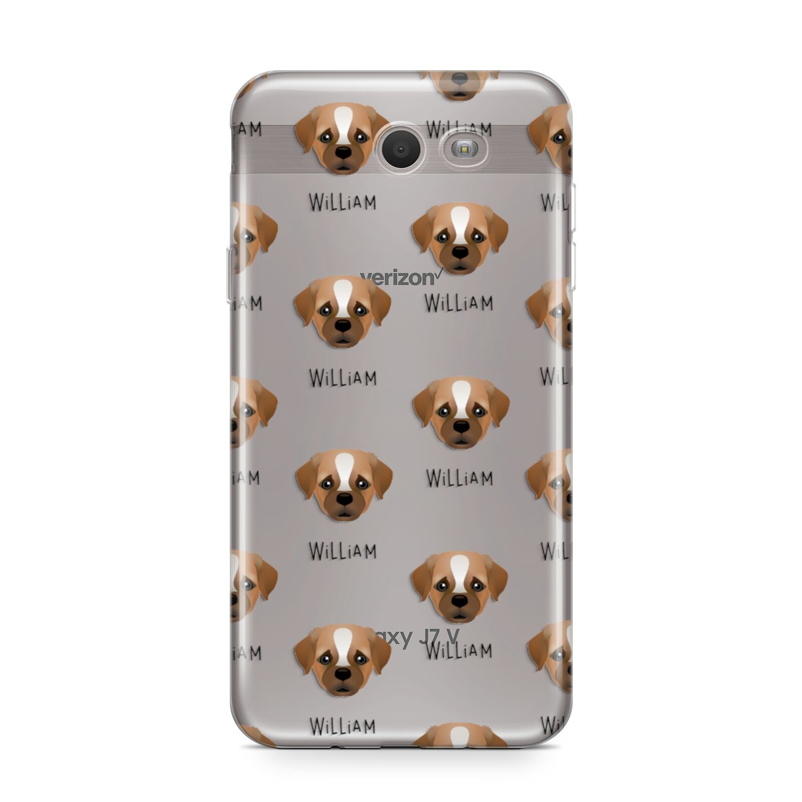 Pugapoo Icon with Name Samsung Galaxy J7 2017 Case