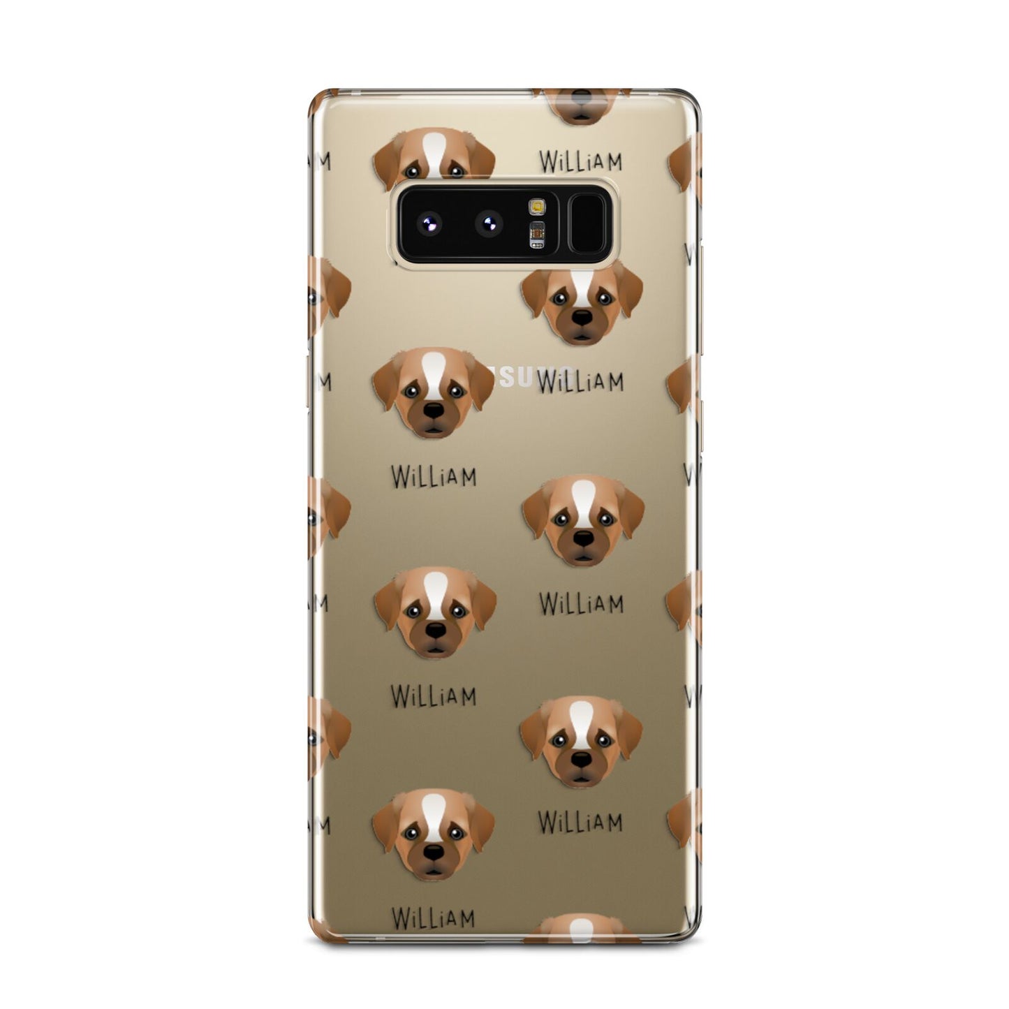 Pugapoo Icon with Name Samsung Galaxy Note 8 Case