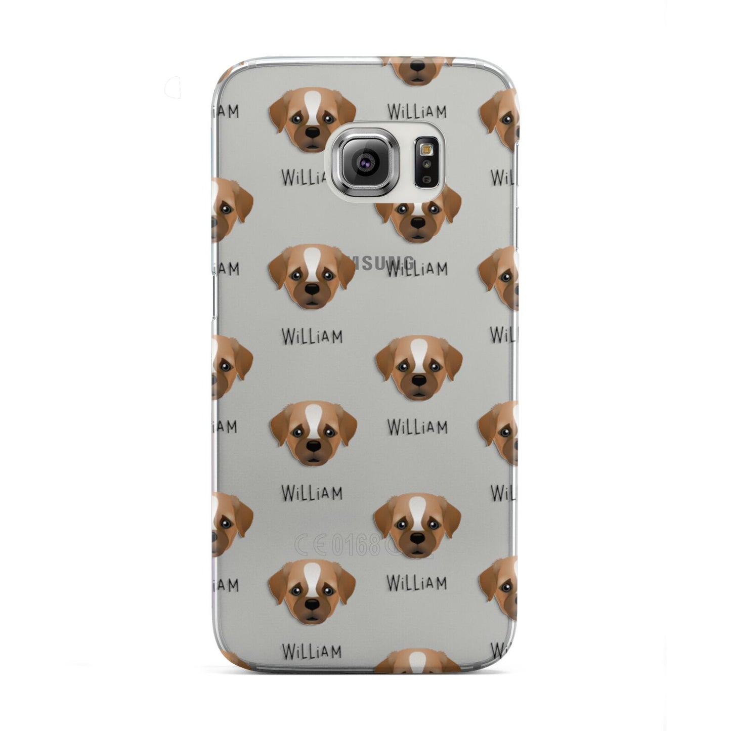 Pugapoo Icon with Name Samsung Galaxy S6 Edge Case