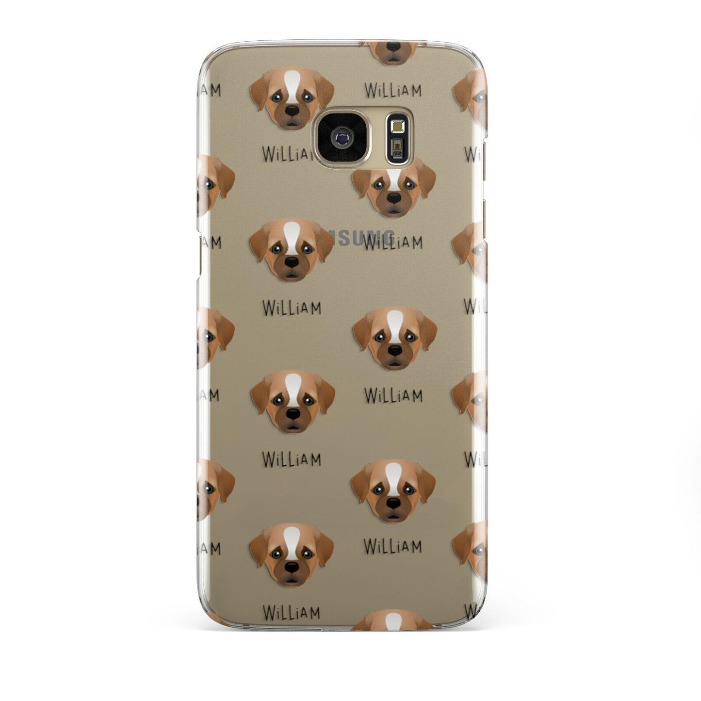 Pugapoo Icon with Name Samsung Galaxy S7 Edge Case