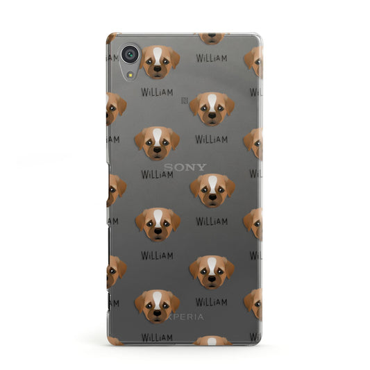 Pugapoo Icon with Name Sony Xperia Case