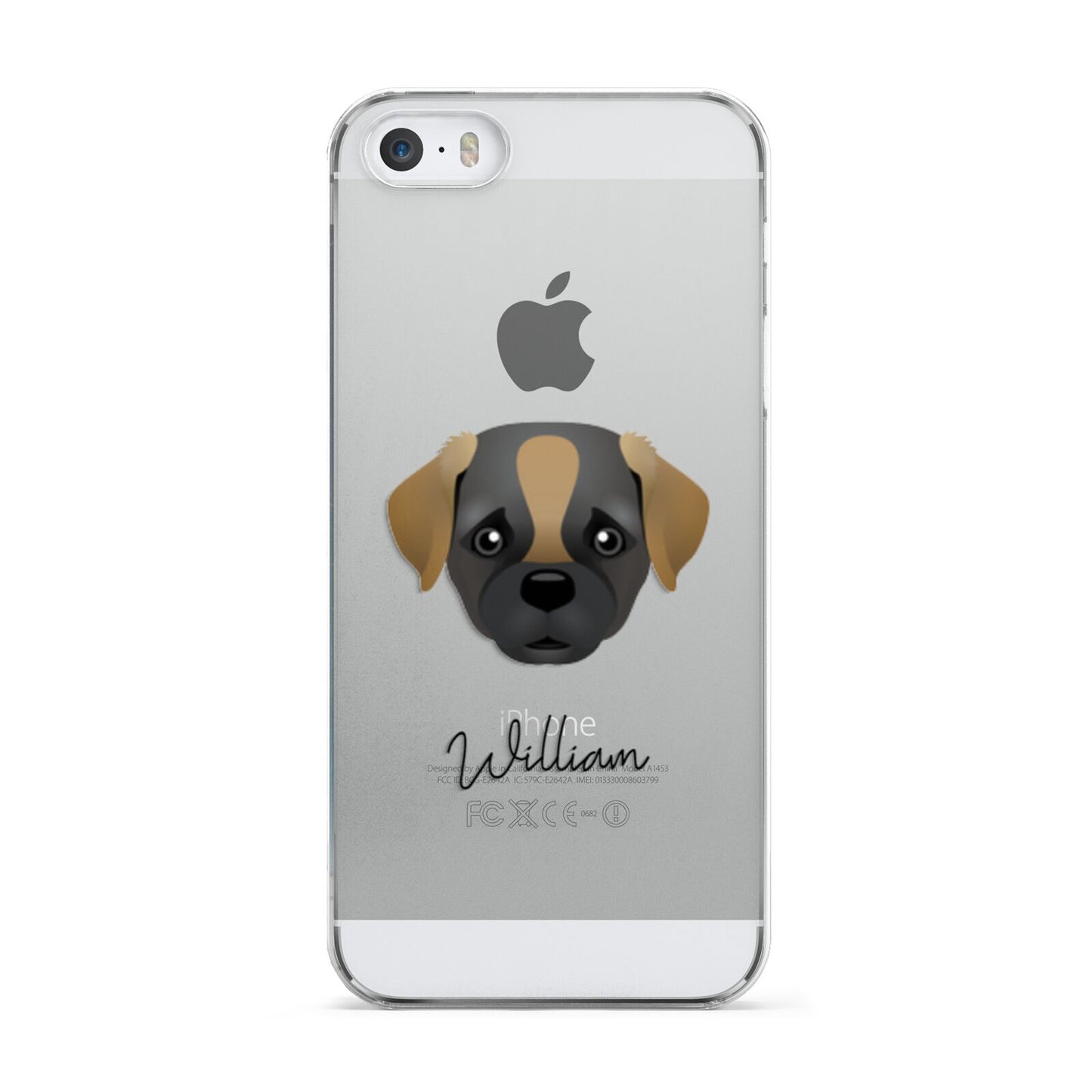 Pugapoo Personalised Apple iPhone 5 Case