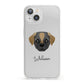 Pugapoo Personalised iPhone 13 Clear Bumper Case