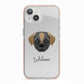 Pugapoo Personalised iPhone 13 TPU Impact Case with Pink Edges