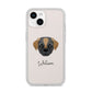 Pugapoo Personalised iPhone 14 Clear Tough Case Starlight