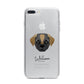 Pugapoo Personalised iPhone 7 Plus Bumper Case on Silver iPhone