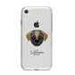 Pugapoo Personalised iPhone 8 Bumper Case on Silver iPhone