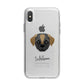 Pugapoo Personalised iPhone X Bumper Case on Silver iPhone Alternative Image 1