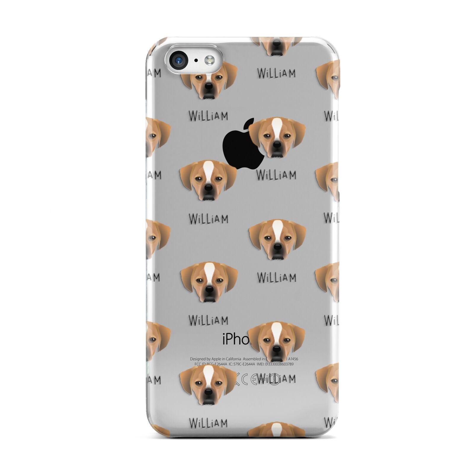 Puggle Icon with Name Apple iPhone 5c Case