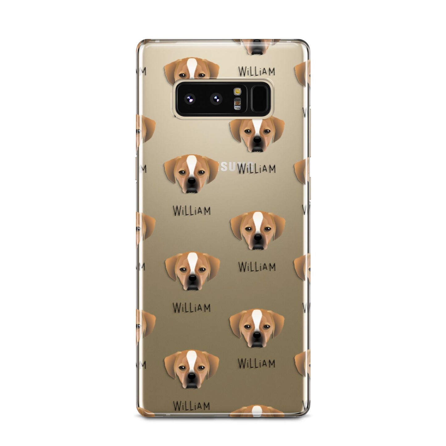 Puggle Icon with Name Samsung Galaxy Note 8 Case