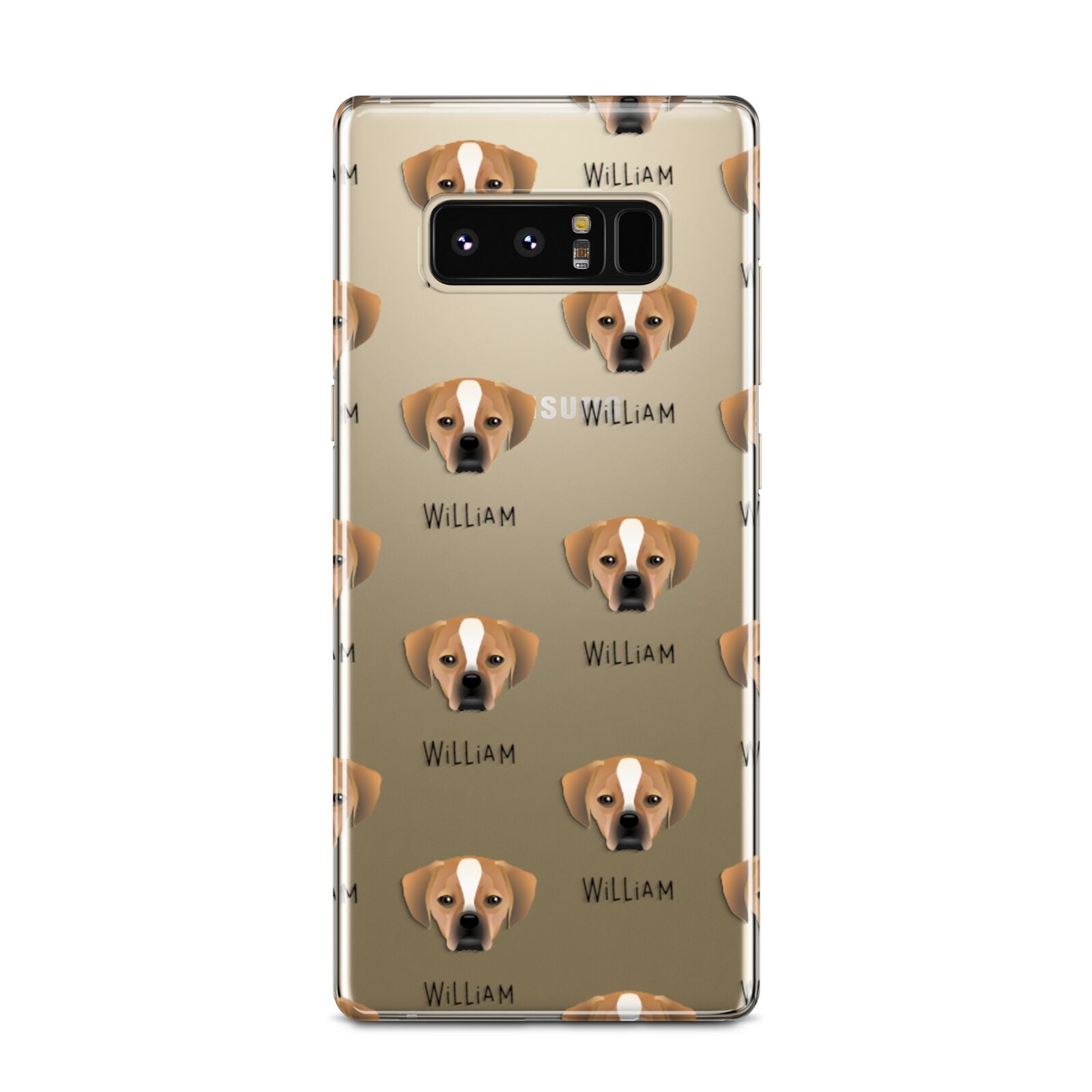 Puggle Icon with Name Samsung Galaxy Note 8 Case