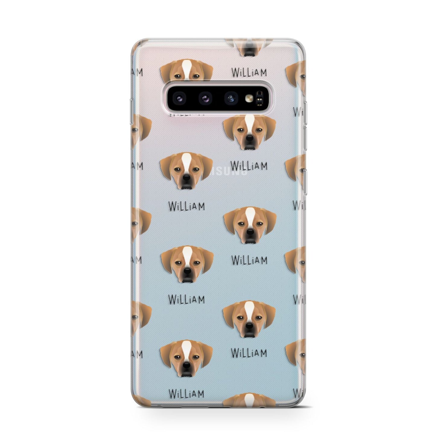 Puggle Icon with Name Samsung Galaxy S10 Case
