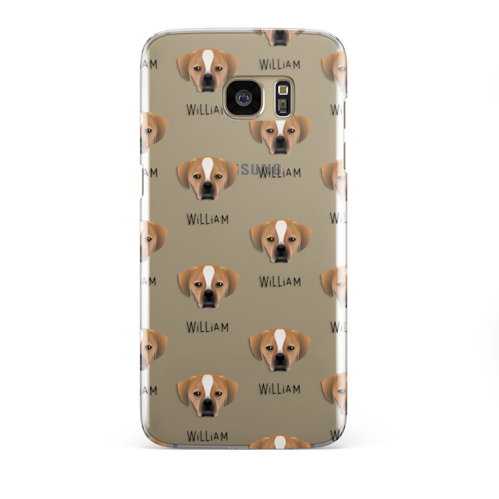 Puggle Icon with Name Samsung Galaxy S7 Edge Case