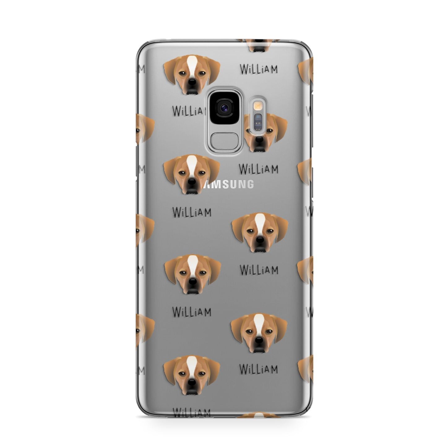 Puggle Icon with Name Samsung Galaxy S9 Case