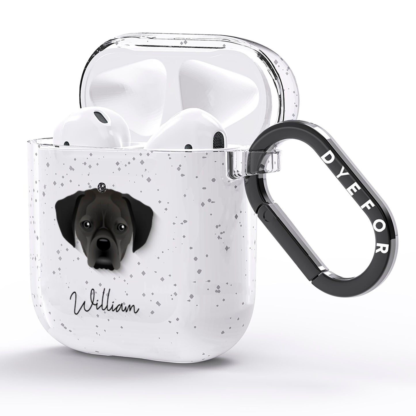Puggle Personalised AirPods Glitter Case Side Image