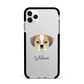 Puggle Personalised Apple iPhone 11 Pro Max in Silver with Black Impact Case