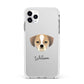 Puggle Personalised Apple iPhone 11 Pro Max in Silver with White Impact Case