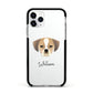Puggle Personalised Apple iPhone 11 Pro in Silver with Black Impact Case