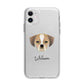 Puggle Personalised Apple iPhone 11 in White with Bumper Case