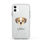 Puggle Personalised Apple iPhone 11 in White with White Impact Case