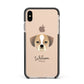 Puggle Personalised Apple iPhone Xs Max Impact Case Black Edge on Gold Phone